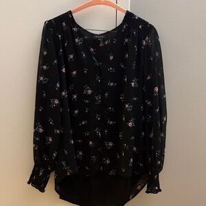 1. State Black Floral Blouse